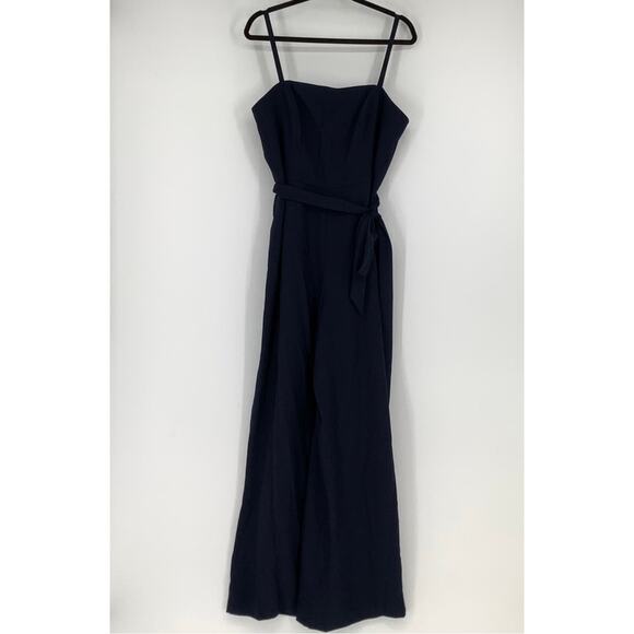 NEW! Dessy Collection Size 16 Spaghetti Strap Jumpsuit Midnight $263 msrp J1-15 - Picture 3 of 9
